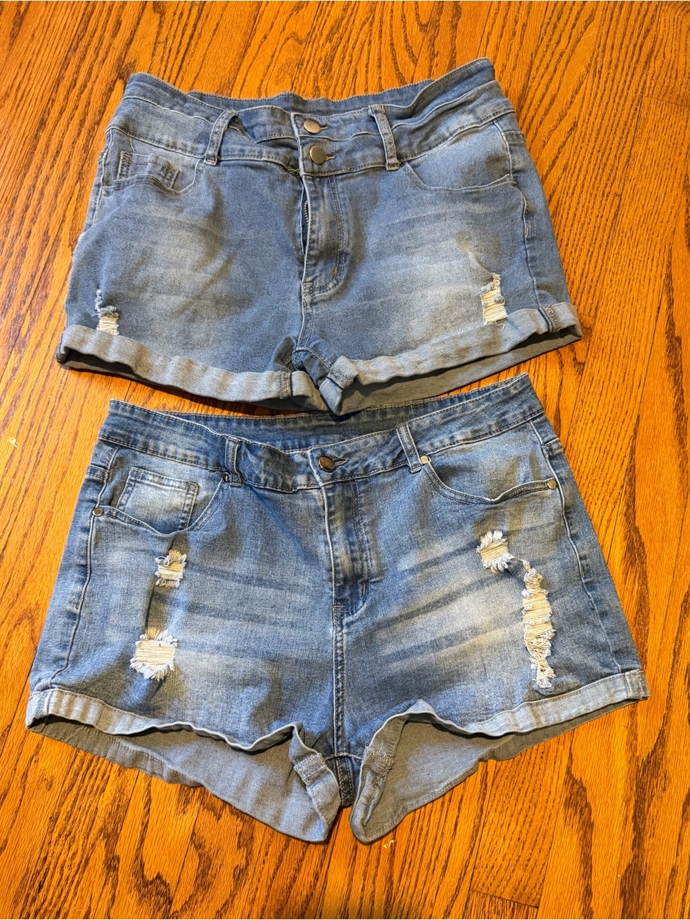 2 Pair - SHEIN Denim Distressed Women’s Shorts - Size XL